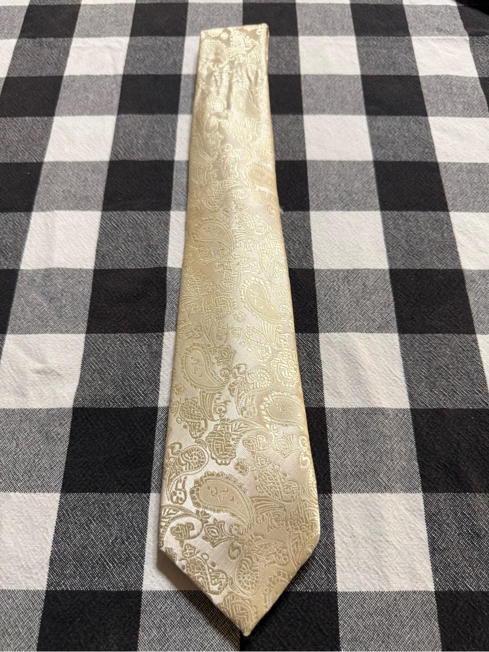 Classic Cream Paisley Men's Tie